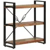 vidaXL Bibliothèque 3 niveaux 77x30x80 cm bois récupération massif/fer