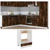 vidaXL Armoire à four Chêne fumé 60x46x81,5 cm Bois d'ingénierie