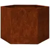 vidaXL Jardinière Rouillé 60x60x45 cm Acier corten