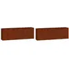 vidaXL Jardinières murales 2 pcs Rouillé Acier corten 53x10x17 cm