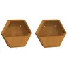 vidaXL Jardinières murales 2 pcs Rouillé Acier corten 46x10x40 cm