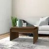 vidaXL Table basse Chêne marron 68x50x38 cm Bois d'ingénierie
