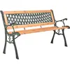 vidaXL Banc de jardin 116 cm Fonte et bois massif de sapin