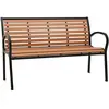 vidaXL Banc de jardin Noir et marron 116 cm Acier et WPC