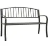 vidaXL Banc de jardin Gris 120 cm Acier