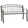 vidaXL Vidaxl Banc De Jardin Gris 120 Cm Acier
