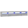 vidaXL Meuble TV avec lumières LED Sonoma gris 240x35x40 cm