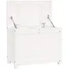 vidaXL Boîte de rangement Blanc 60x32x45,5 cm Bois massif de pin