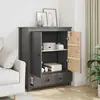 vidaXL Buffet Gris 83x41,5x100 cm Bois massif de pin