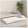 vidaXL Cadre de lit blanc 100x200 cm bois de pin massif
