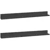 vidaXL Étagères murales 2 pcs Gris 110x11x9 cm Bois de pin massif