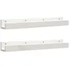 vidaXL Étagères murales 2 pcs Blanc 80x12x9 cm Bois de pin massif