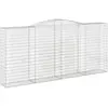 vidaXL Panier de gabions arqué 400x50x180/200 cm Fer galvanisé