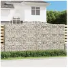 vidaXL Panier de gabions arqué 400x50x200/220 cm Fer galvanisé