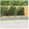 vidaXL Lit surélevé à gabions arqué 400x50x50 cm Fer galvanisé