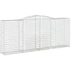 vidaXL Panier de gabions arqué 400x50x160/180 cm Fer galvanisé