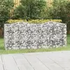 vidaXL Lit surélevé à gabions arqué 200x50x100 cm Fer galvanisé