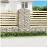 vidaXL Panier de gabions arqué 100x30x220/240 cm Fer galvanisé