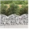 vidaXL Panier de gabions arqué 100x50x60/80 cm Fer galvanisé