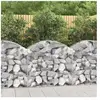 vidaXL Panier de gabions arqué 100x50x80/100 cm Fer galvanisé