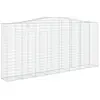 vidaXL Panier de gabions arqué 400x50x180/200 cm Fer galvanisé