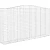 vidaXL Panier de gabions arqué 400x50x220/240 cm Fer galvanisé