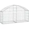 vidaXL Panier de gabions arqué 100x30x40/60 cm Fer galvanisé