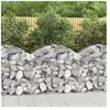 vidaXL Panier de gabions arqué 100x30x80/100 cm Fer galvanisé