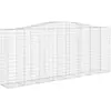 vidaXL Panier de gabions arqué 400x50x160/180 cm Fer galvanisé