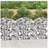 vidaXL Panier de gabions arqué 100x30x100/120 cm Fer galvanisé