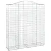 vidaXL Panier de gabions arqué 200x50x220/240 cm Fer galvanisé