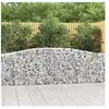 vidaXL Panier de gabions arqué 400x30x80/100 cm Fer galvanisé