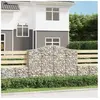 vidaXL Panier de gabions arqué 200x50x140/160 cm Fer galvanisé