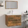 vidaXL Meubles de salle de bain Chêne fumé Bois d'ingénierie