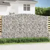 vidaXL Panier de gabions arqué 400x30x220/240 cm Fer galvanisé