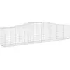 vidaXL Panier de gabions arqué 400x50x80/100 cm Fer galvanisé