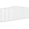 vidaXL Panier de gabions arqué 400x30x140/160 cm Fer galvanisé