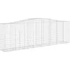 vidaXL Panier de gabions arqué 400x50x120/140 cm Fer galvanisé