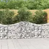 vidaXL Panier de gabions arqué 200x30x80/100 cm Fer galvanisé