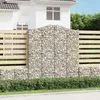 vidaXL Panier de gabions arqué 200x30x220/240 cm Fer galvanisé