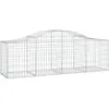vidaXL Panier de gabions arqué 200x50x60/80 cm Fer galvanisé