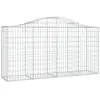 vidaXL Panier de gabions arqué 200x50x100/120 cm Fer galvanisé
