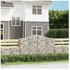 vidaXL Panier de gabions arqué 200x50x120/140 cm Fer galvanisé