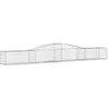 vidaXL Panier de gabions arqué 400x50x40/60 cm Fer galvanisé
