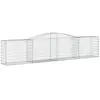 vidaXL Panier de gabions arqué 400x50x80/100 cm Fer galvanisé