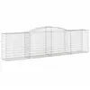 vidaXL Panier de gabions arqué 400x50x100/120 cm Fer galvanisé