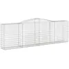 vidaXL Panier de gabions arqué 400x50x120/140 cm Fer galvanisé
