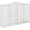 vidaXL Panier de gabions arqué 300x50x180/200 cm Fer galvanisé
