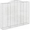 vidaXL Panier de gabions arqué 300x50x220/240 cm Fer galvanisé