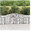 vidaXL Panier de gabions arqué 400x30x80/100 cm Fer galvanisé